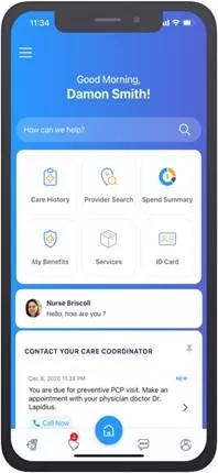 phone screen with app